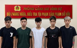 Khởi tố 5 thanh niên chặn xe, cướp tài sản người đi đường