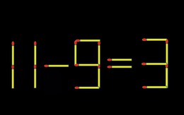 Thử tài IQ: Di chuyển một que diêm để 11-9=3 thành phép tính đúng