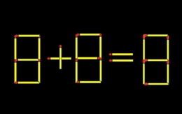 Thử tài IQ: Di chuyển một que diêm để 8+8=8 thành phép tính đúng