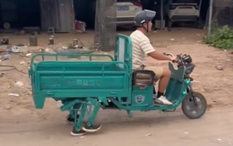 Chiếc xe ba gác độc lạ khiến ai thấy cũng phải ngoái nhìn