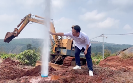 Thêm giếng khoan phun khí và nước ở Gia Lai, đang tìm nguyên nhân