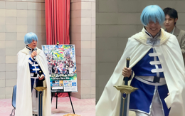 Lãnh đạo địa phương ở Nhật Bản cosplay Thanh gươm diệt quỷ, Frieren