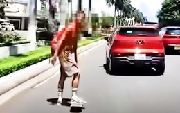 Xác minh vụ thanh niên trượt ván ở làn ô tô thách thức 'biết bố mày là ai không'