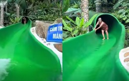 Rủ bà ngoại U80 chơi máng trượt và cái kết...