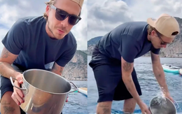 Brooklyn Beckham gây tranh cãi vì dùng nước biển nấu mì Ý