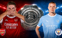Lịch trực tiếp Siêu cúp Anh: Arsenal đấu Man City