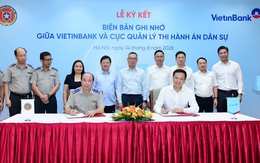 VietinBank và Cục Quản lý Thi hành án dân sự ký biên bản ghi nhớ hợp tác