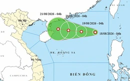 Vùng áp thấp trên Biển Đông mạnh lên thành áp thấp nhiệt đới