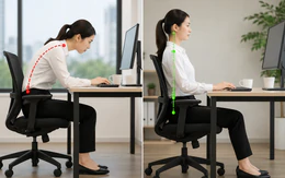 'Tư thế con tôm' của dân văn phòng: Không đẹp mà sao không sửa?