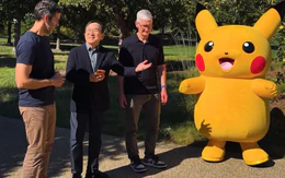 Pikachu ghé thăm Apple Park, gặp Tim Cook và John Ternus