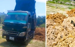 Lái 2 xe tải đi đổ xà bần trái phép, 3 người bị phạt 18,5 triệu đồng