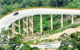 Cận cảnh những cây cầu cạn nằm cheo leo trên đèo Đại Ninh