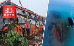 Bản tin 30s Nóng: Lật xe khách, nhiều người thương vong; Cận cảnh xác tàu không số dưới vịnh Vũng Rô
