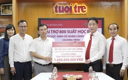 Trao 1,6 tỉ đồng giúp học sinh nghèo 4 tỉnh thành, Agribank Phú Nhuận 'tin vào uy tín và sự bền bỉ của Tuổi Trẻ'