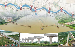 Toàn cảnh 7 cây cầu bắc qua sông Hồng đặt mục tiêu hoàn thành trong năm APEC 2027