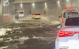 Video hầm chui An Phú ngập sâu do mưa lớn tối 10-9