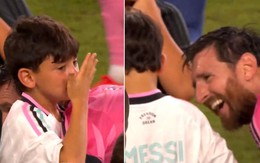 Biểu cảm hài hước của con trai Messi khi ‘chê’ bố… có mùi