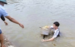 Nam sinh lớp 11 lao xuống dòng nước sâu cứu hai em nhỏ