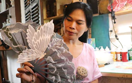 Đánh thức hồn Việt từ những chiếc quạt xương lá tinh xảo