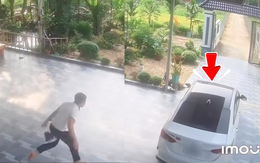 Tài xế đậu xe quên kéo phanh tay và cái kết chạy sấp mặt