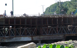 Cầu Biện ở Đà Nẵng ngổn ngang dù thời hạn hoàn thành đã qua từ lâu