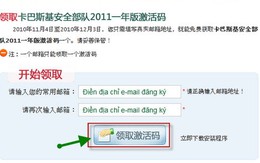 Nhận bản quyền Kaspersky Internet Security 2011 miễn phí