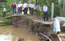 66 khu vực có nguy cơ sạt lở cao ở Vĩnh Long