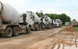 Xe tải khuấy động khu dân cư