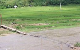 Kon Tum: Lũ cuốn trôi cầu treo