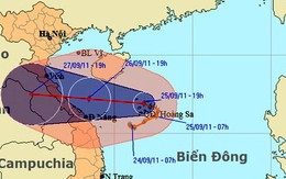 Bão số 4 hướng vào Bắc Trung bộ