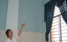 Trường học mới xây đã dột