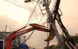 Thi công công trình ngầm làm nghiêng trụ điện cao thế