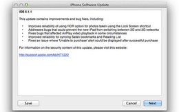 Apple phát hành iOS 5.1.1, sửa nhiều lỗi quan trọng