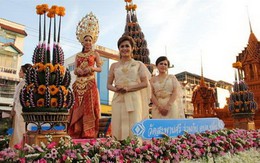 Độc đáo lễ hội lâu đài sáp tại Thái Lan