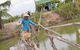 Bao giờ vét xong kênh để dân làm lại cầu bêtông?