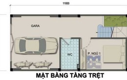 Nhà ở kết hợp văn phòng kinh doanh trên đất 5,2m x 11m