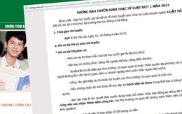 Tuyển sinh thạc sĩ trái quy định