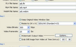 Chuyển đổi video sang định dạng FLV, WebM