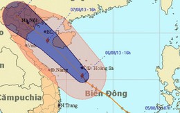 Bão số 6 cách Thừa Thiên-Huế, Quảng Ngãi khoảng 250km