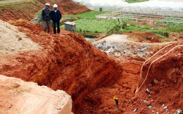 Sập đất đang thi công, một người chết
