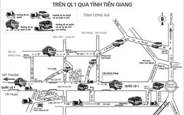 Tránh kẹt xe trên quốc lộ 1, đoạn qua Tiền Giang