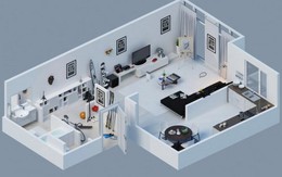 Căn hộ nhỏ và những thiết kế 3D linh hoạt