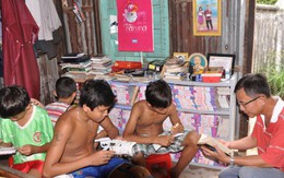 Mở sách cho trẻ quê
