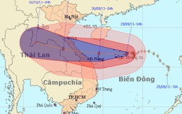 Bão số 10 đang tiến vào miền Trung