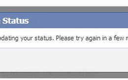 Facebook trục trặc, không đăng tải được nội dung