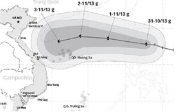 Bão Krosa vào biển Đông đe dọa Hoàng Sa