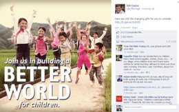 Bill Gates đăng ảnh trẻ em Việt Nam trên Facebook