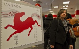 Canada phát hành bộ tem hình con ngựa đón năm mới