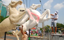 Đường hoa Nguyễn Huệ 2014 đã sẵn sàng