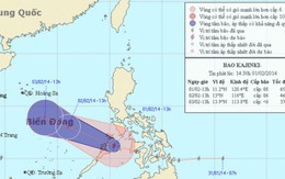 Chiều tối nay, bão Kajiki sẽ vào biển Đông